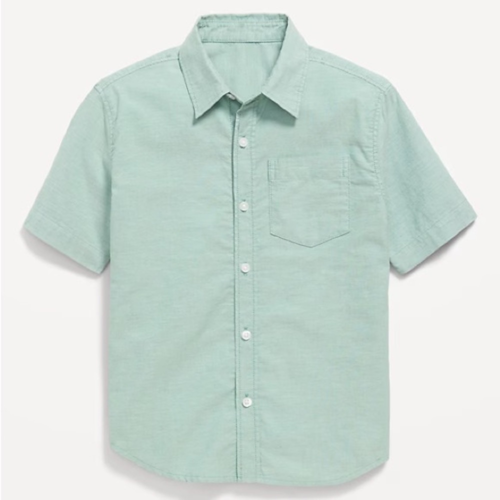 Short-Sleeve Pocket Oxford Shirt for Boys EUC